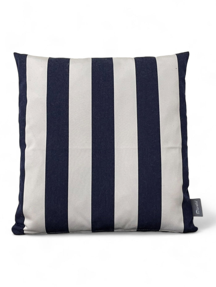 Sunbrella sierkussen 45x45 Solids yacht stripe navy blue